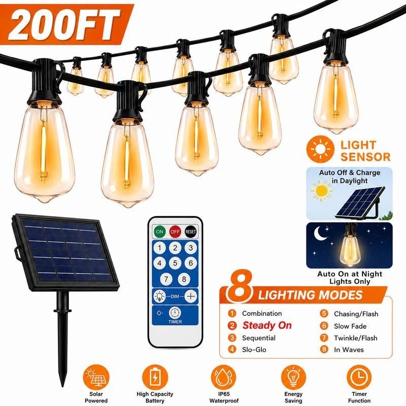 Solar Light, Light Sensing Automatic Switch (Daytime Charging, Night Automatic) 